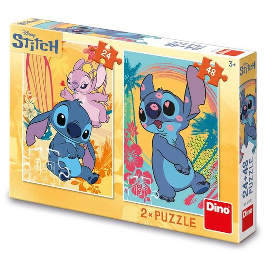 Puzzle 24+48 Zamilovaný Stitch