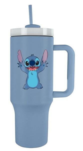 Lilo a Stitch cestovní hrnek s brčkem modrý