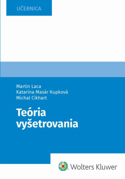 Teória vyšetrovania - 9788028603939