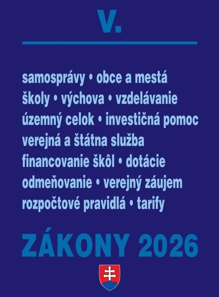 Zákony V/2026 – Štátna a verejná správa, školy a obce - 9788081623028