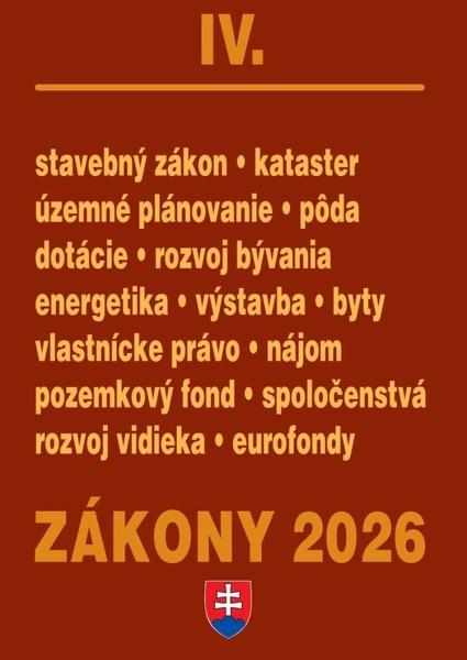 Zákony IV/2026 – stavebné zákony a predpisy - 9788081623035