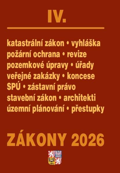 Zákony IV 2026 –  Stavebnictví, půda