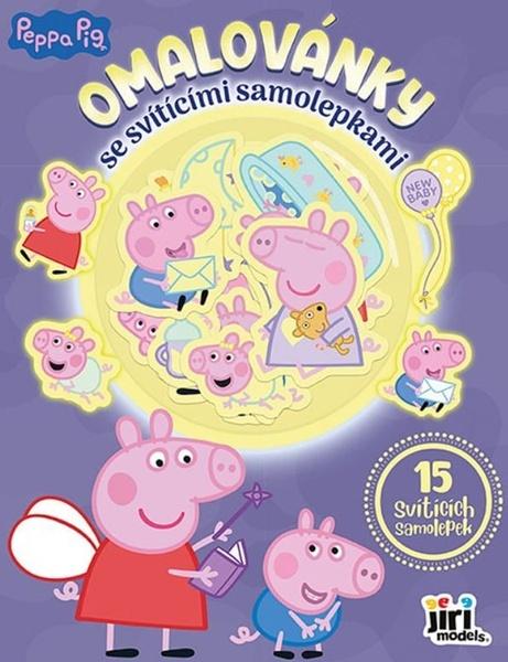 Omalovánky se svítícími samolepkami Prasátko Peppa
