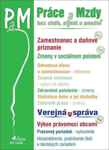 PAM 4/2026 – Daňové priznanie u zamestnanca