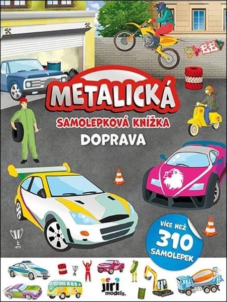 Metalická samolepková knížka Doprava