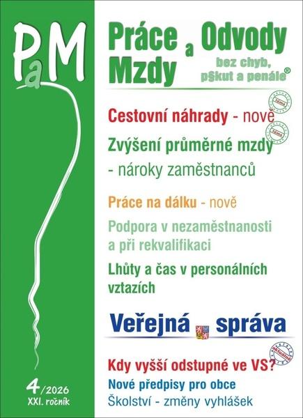 Práce a mzdy 4/2026 Cestovní náhrady