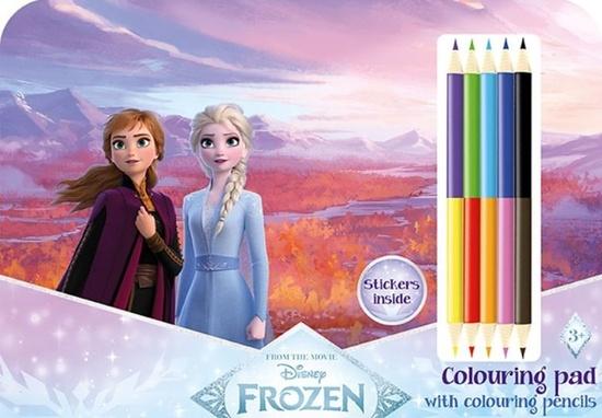 Kreslící set s pastelkami Ledové království