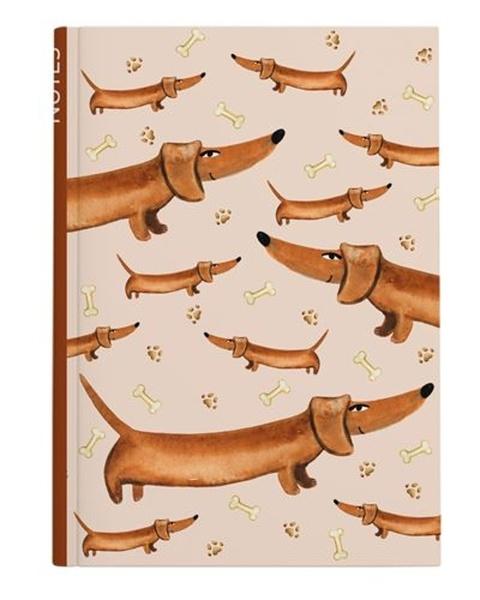 Notes čistý A5 lamino Jezevčíci