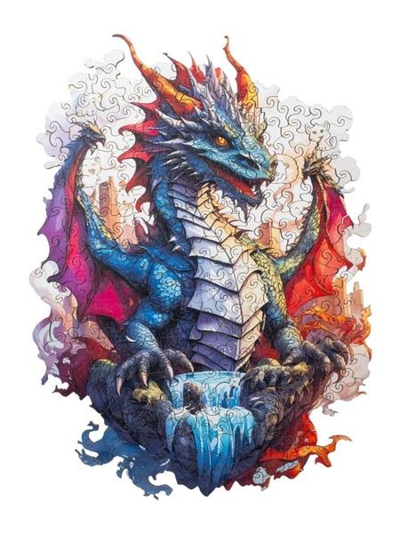 Dřevěné puzzle Drak