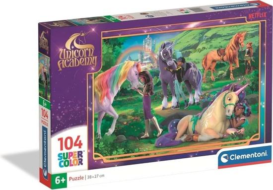 Puzzle Jednorožčí akademie Objetí 104 dílků