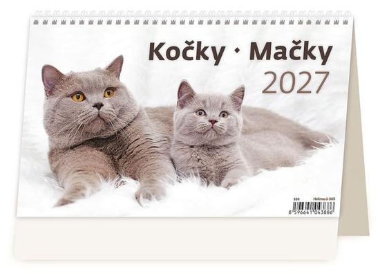 Kočky 2027 - stolní kalendář