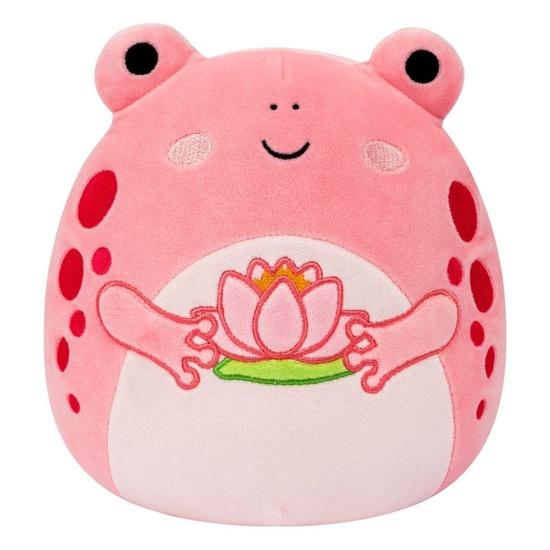 Squishmallows Růžová žába s leknínem Lonina