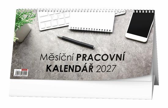 Měsíční pracovní kalendář 2027 - stolní kalendář