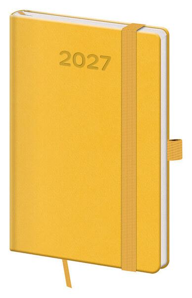 Kapesní diář 2027 A6 Print Pop žlutý