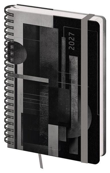 Týdenní diář 2027 A5 Twin s poznámkami Abstract