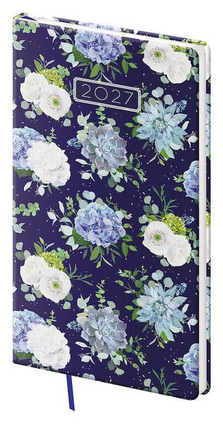 Kapesní diář 2027 A6 Vario Lyra Floral