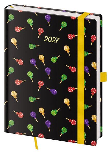 Týdenní diář 2027 B6 Vario Lollipop s gumičkou