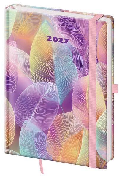 Týdenní diář 2027 A5 Vario Feathers s gumičkou